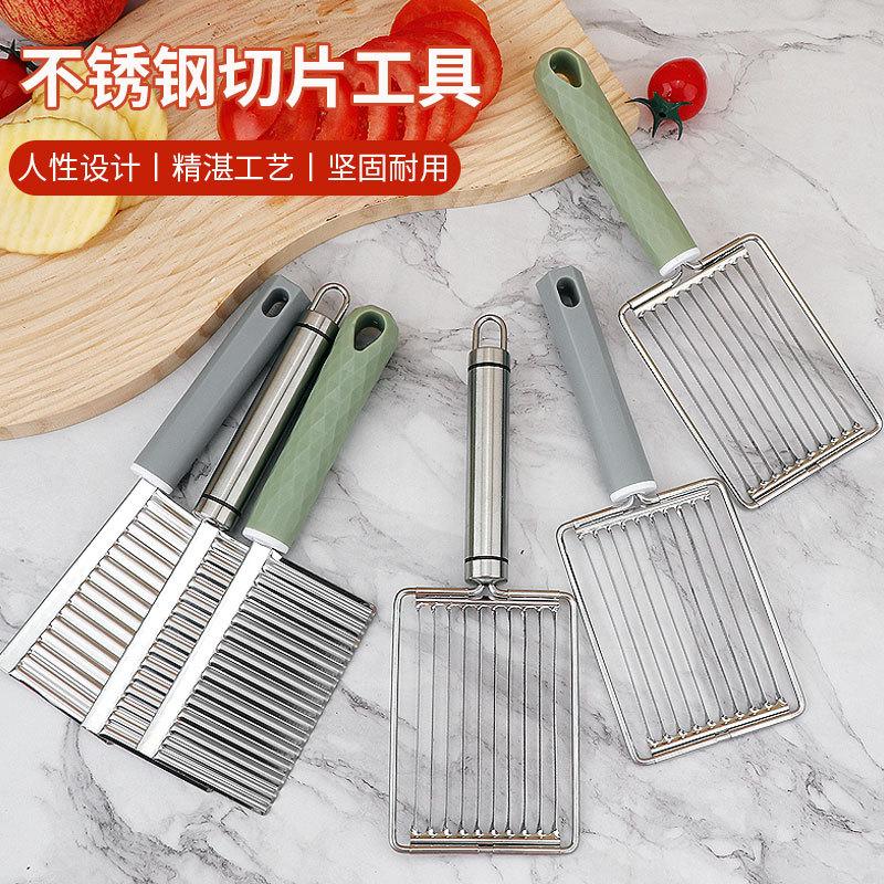 Stainless Steel Tomatoes Luncheon Meat Slicer Potato Egg Fruit Knife Kitchen Accessories Cooking Tools For Salads Sandwiches