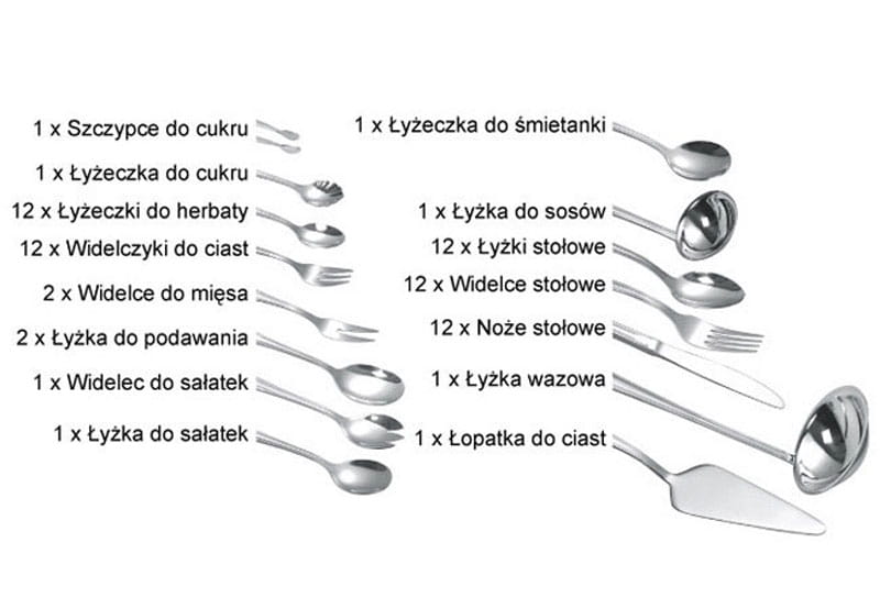 Cutlery Set 72 Pcs. Zilner Zl-6505 Gloss