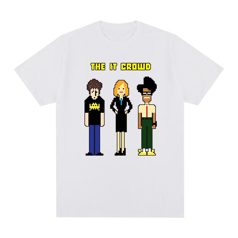 The It Crowd Tshirt Funny Geek Tv Show Vintage Gift Idea Cotton Unisex T Shirt New Tee Tshirt Unisexs Tops S