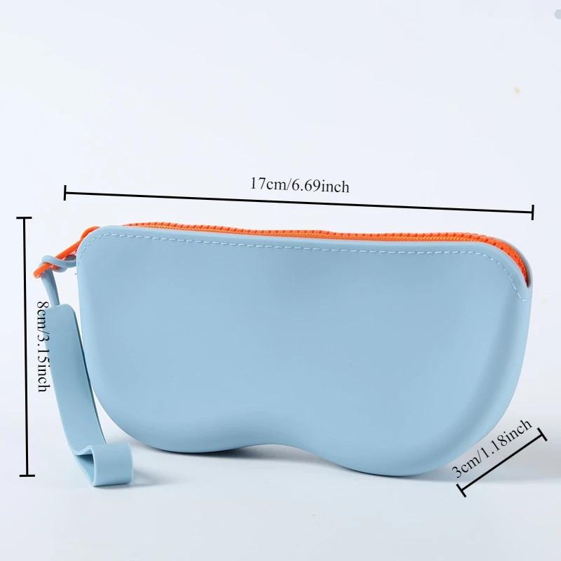 1PC Car Glasses Case Waterproof Silicone Carrying Case for Eyeglasses and Contact Lenses,Suitable for Men and Women eye contacts