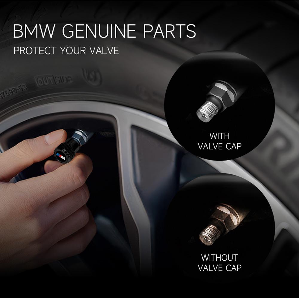 4 peças Tampas de Válvula de Pneu Originais para Carro e Motocicleta Liga de Alumínio Metálica Para BMW M 50º Aniversário G30 G32 G01 G02 G05 G06 G07 G26