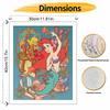 Disney Little Mermaid Oil Paint by Numbers Painting Kit Handmade Diy Home Decor Gifts for Adults Canvas Wall Art Hobby Craft Project Set