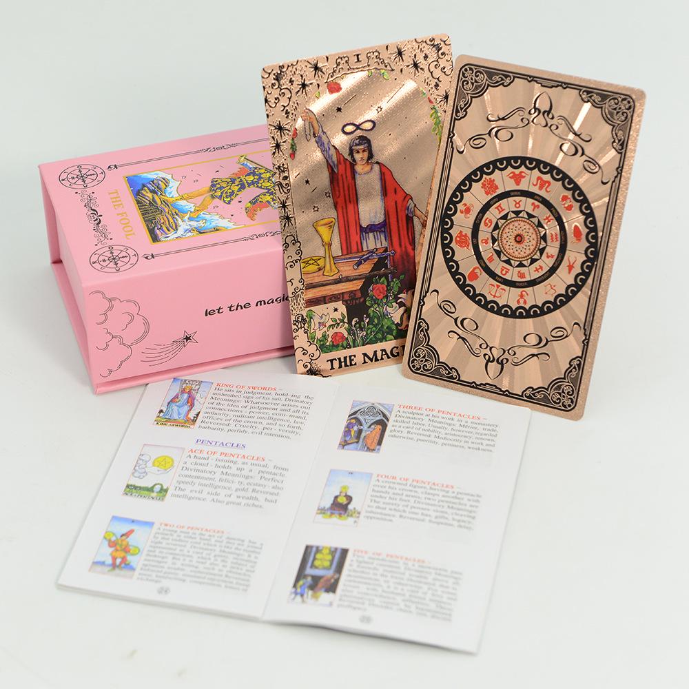 78 Roze Goud Tarotkaarten - Waterdicht Rider-Waite Deck