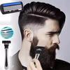Portable Six-Layer Men's Manual Razor: Classic Beard Blade