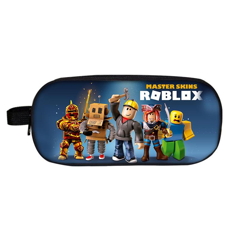 Roblox Double-Layer Pencil Case for School Students - Cartoon Fashion Stationery Box