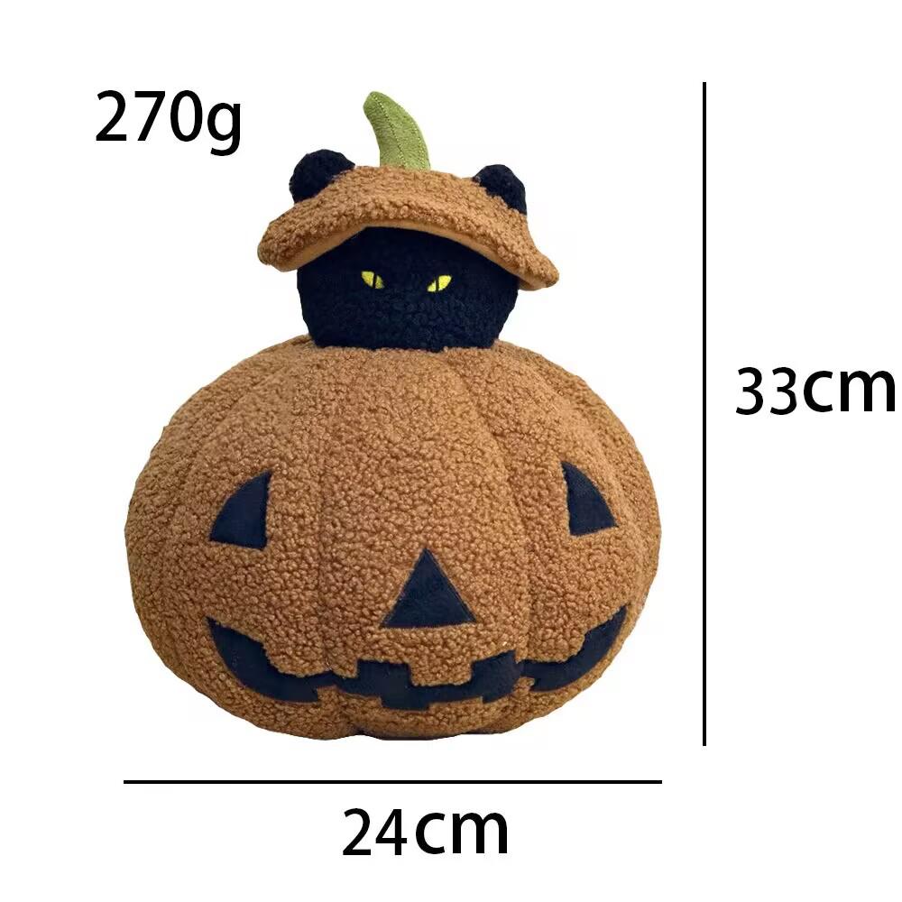 New Pumpkin Backpack Action Figure Ghost Cane Super Soft Dolls Vegetable Series Bag ThrowPillow Toys Girls Halloween Gifts Decor