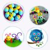 200Pcs Self Adhesive Googly Wiggly Eyes 6/8/10/12/15mm Mixed for Toys Dolls DIY Accessory Eyeball for Scrapbook