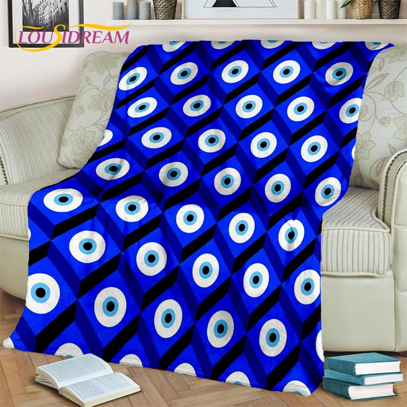Evil Eye,Eye of Horus,Nazar Tree of Life  Blanket,Soft Throw Blanket for Home Bedroom Bed Sofa Picnic Travel Cover Blanket Kids