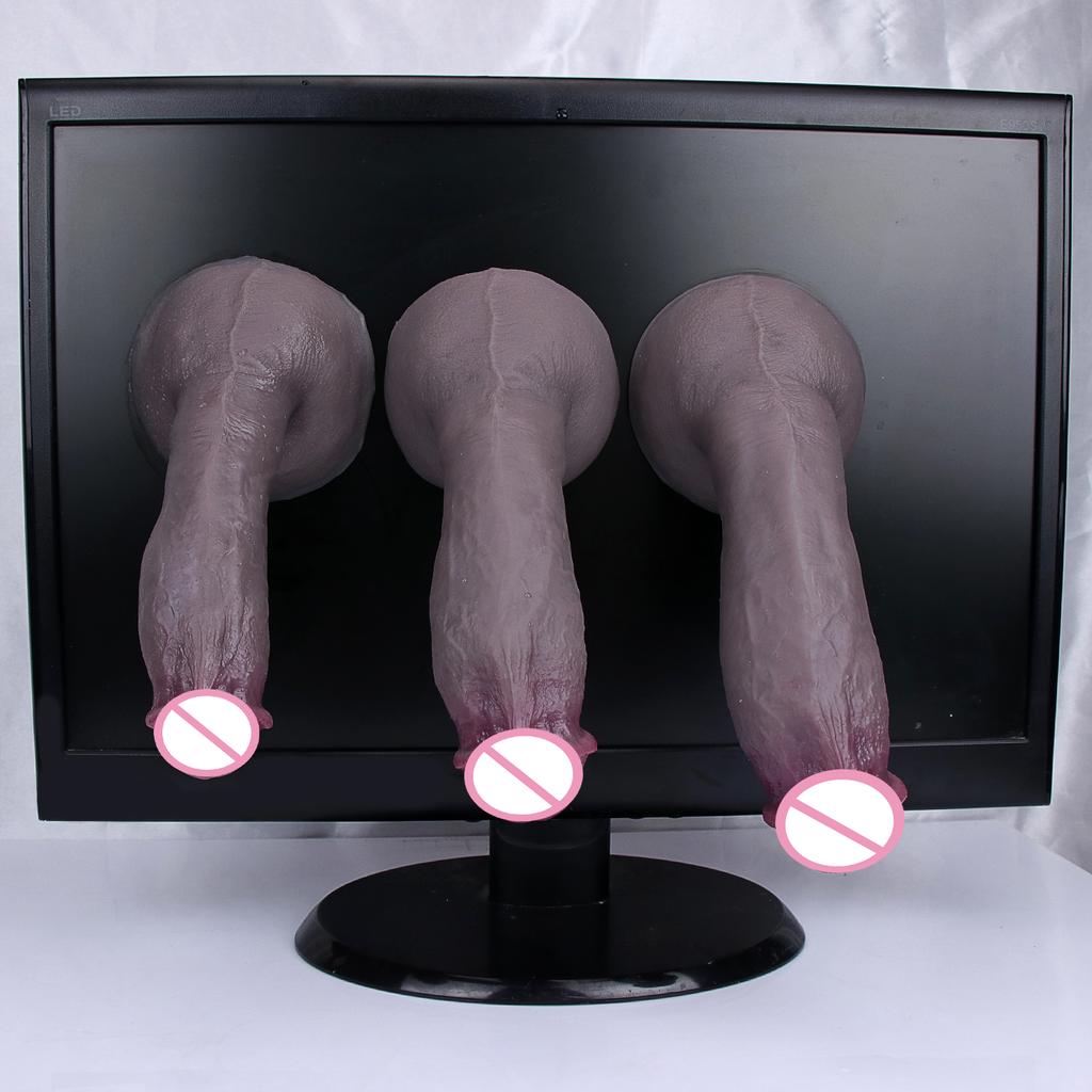 Cheap Soft Skin Feel Realistic Thick Dildo Gay Masturbators Silicone Dick Big Suction Cup Penis Anal Plug Sex Toy for Men Women