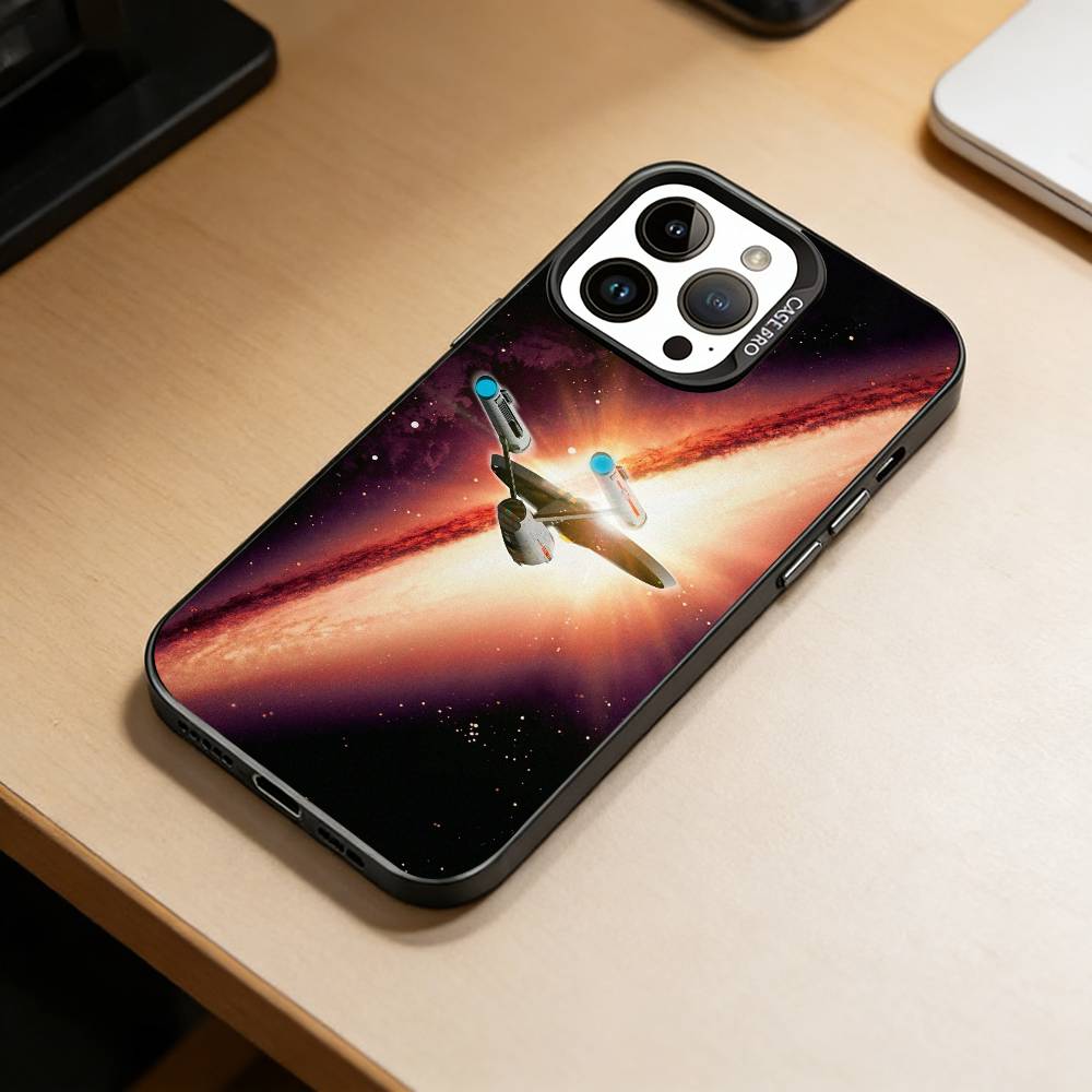 S-Star Trek Ships   Phone Case For iPhone 17,16,15,14,13,12,11 Plus,Pro Max,XS,Colorful Silver Black Cover