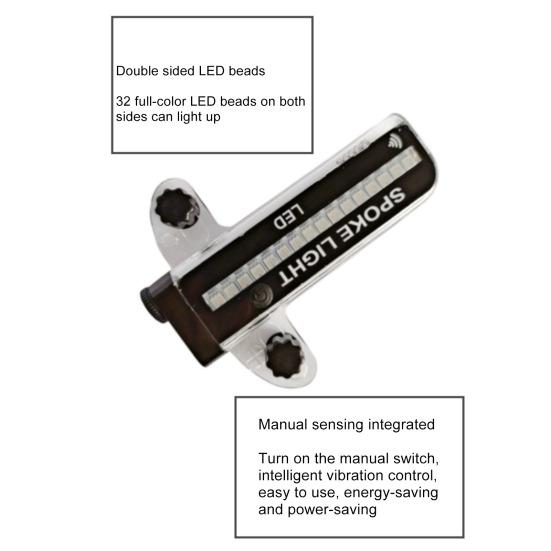 Bike Spoke Light IPX6 Waterproof Night Riding Safety Warning Lamp 32 LED Bicycle Rim Wheel Decoration Tire Lamp Bike Accessories