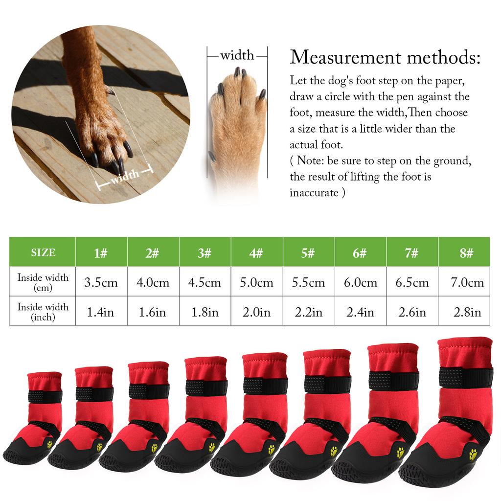 Pet Dog Shoes For Large Dogs Waterproof Lengthened Heightened Dog Snow Boots Dog Foot Cover Pet Supplies
