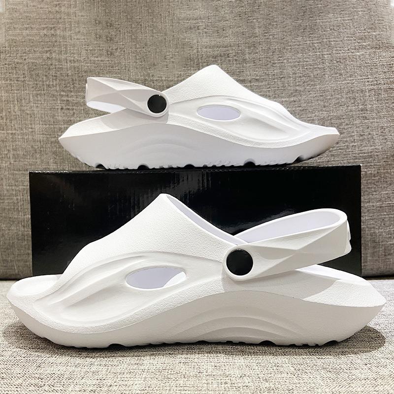 

Men Hollow-out Sandals Lightweight Adjustable Strap Slippers Non-slip Beach Casual Footwear All Seasons 45 білий