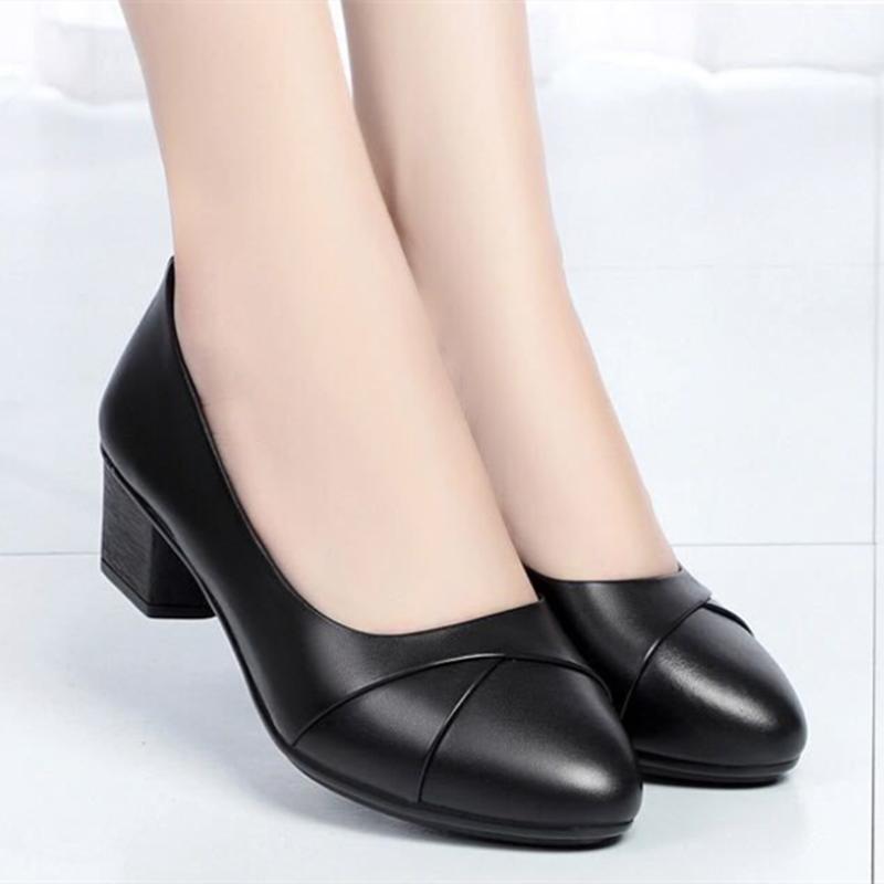 Kobiety moda plus size wysoka jakość lekkie wiosenne wsuwane buty na wysokim obcasie damskie klasyczne wygodne letnie czółenka na obcasie a42
