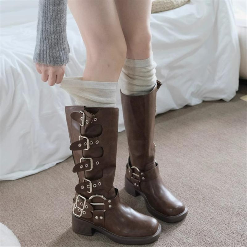 Stretch Leg Warmers Teens Girls Tube Socks Japanese JK Socks Footed Leggings