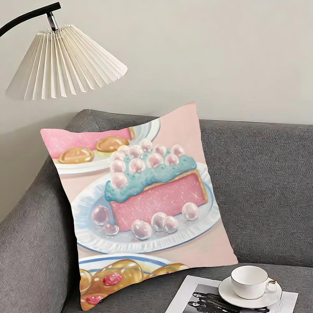Works by Polish artist Monika Marchewka Cushion Cover Reversible Plush Pillow Cover – For car, sofa, bedroom, perfect as a gift.