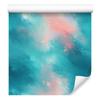 Watercolor Galaxy Wallpaper Turquoise and Light Gray 50x1000