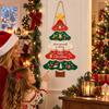 Cartoon Christmas Tree Door Sign Paper Door Hanging Ornament Xmas Hanging Flag  Retailers