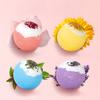 100G Dried Flowers Salt Bath Bombs Rose Chamomile Lavender Ocean Essential Oils Fizzies Ball Dry Skin Moisturizing Aromatherapy Shower Ball