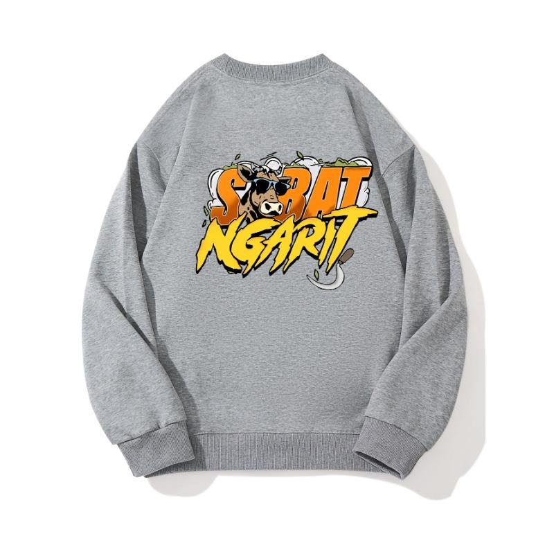 

Солнцезащитные очки Bull Модный принтованный топ, повседневная спортивная одежда на осень и зиму, хлопковая толстовка XXL слоновая кость