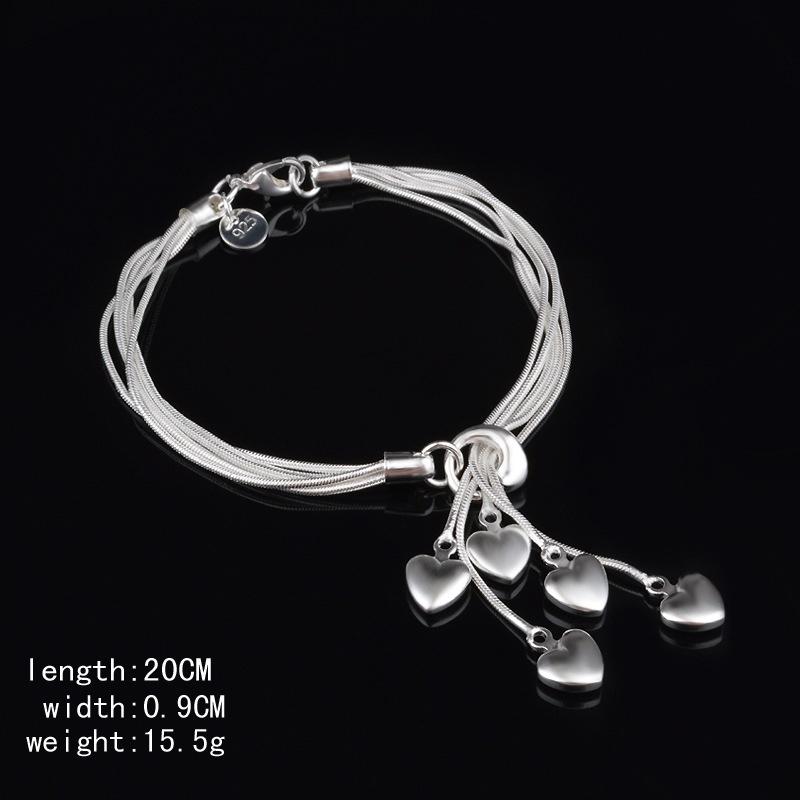 Hot Fashion Charm Tassel Heart Pendant  Chain Bracelets