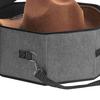 Hat Box with Adjustable Shoulder Strap Zipper Closure Large Capacity Men Women Hat Storage Bag Foldable Portable Hat Organizer
