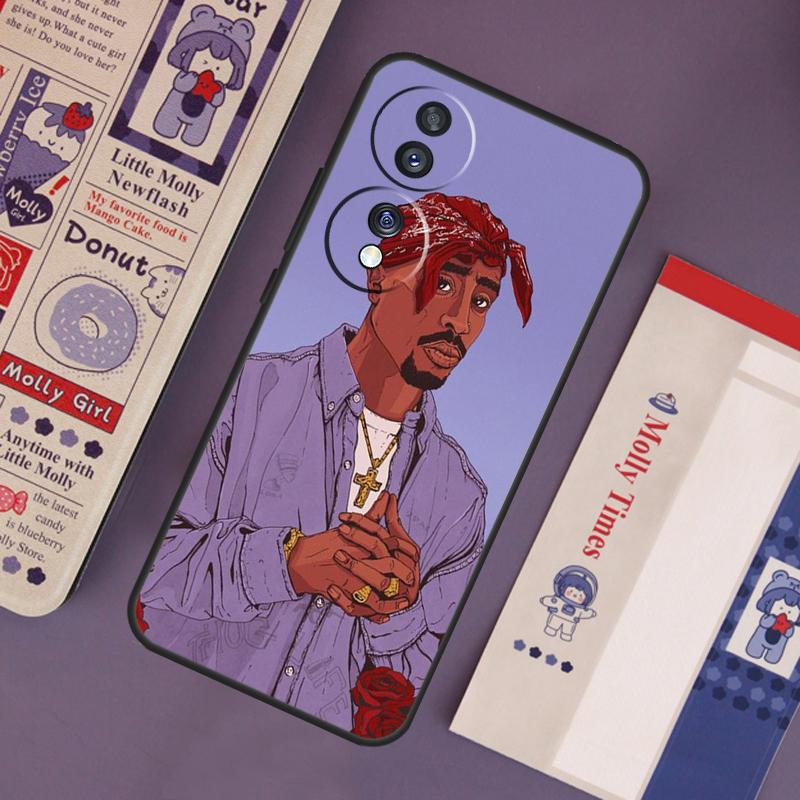 2Pac Hip Hop Singer Case For Honor 200 50 70 90 Lite X9b X9a X8b X8a X8 X9 X9c Honor Magic 7 Lite 6 5 Pro Cover