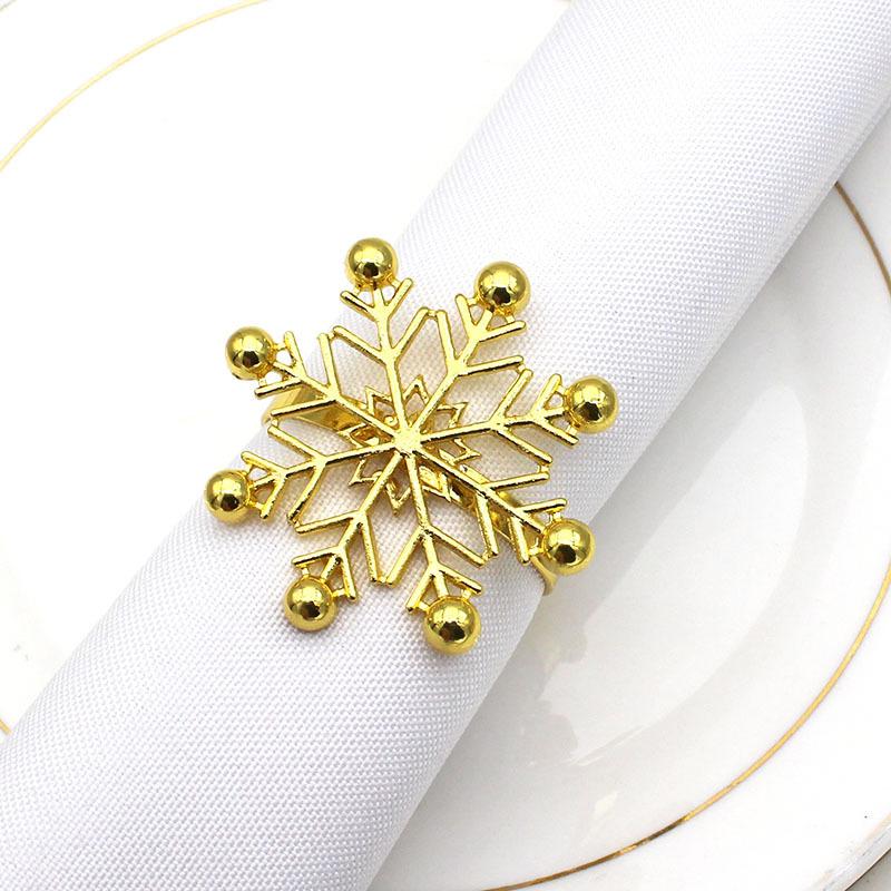 

Рождественская посуда пряжки для салфеток кольца обеденный стол снежинки праздничные принадлежности