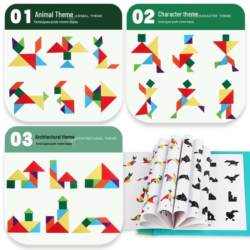 Children's Magnetic Tangram Puzzle Board: Early Education & Development Toy for Toddlers and Elementary Students