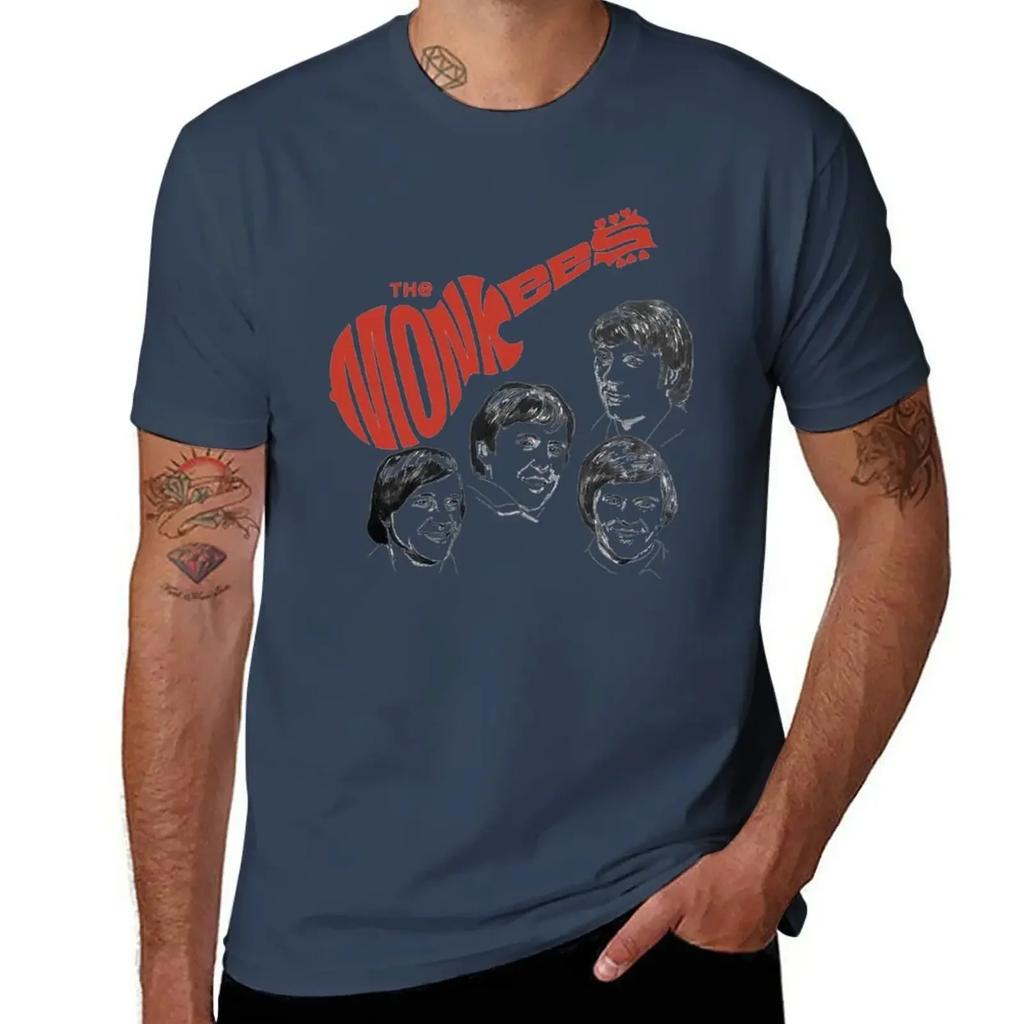 Monkees T-Shirt Short Sleeve Tee Heavyweights Kawaii Clothes Men's T-shirts
