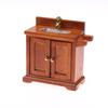 1/12 Dollhouse Simulation Washing Basin Cabinet Dollhouse Bathroom Sink Furniture Decoration Toy Micro Scene Construction Prop