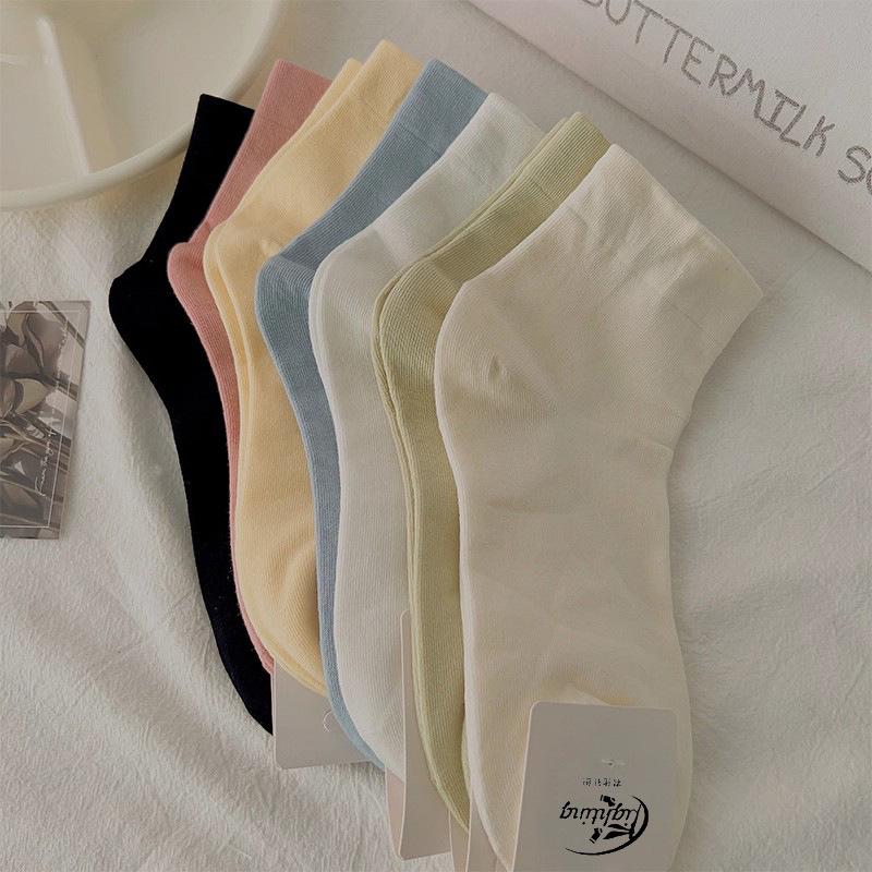 Colorful Women's Pure Cotton Socks - Sweat-Absorbent, Breathable, High Elasticity, No-Binding Ankle Pile, Ideal for Postpartum & Sports.