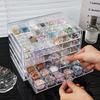 1pc acrylic 3-layer/5-layer jewelry nail accessories storage box, transparent ring jewelry display box room aesthetic decoration