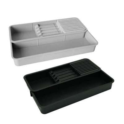 Organizador de Cuchillos Extensible Ajustable Compacto Bandeja para Cubiertos Cajón de Cocina Bloque de Cuchillos para Utensilios de Cocina