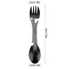 Multifunctional Camping Spork Stainless Steel Spoon Fork Knife Combo Utensil with Bottle Opener Survival Multitool