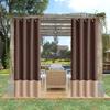 2 Panels Blackout Outdoor Curtains for Patio Waterproof, Sun Blocking Blinds Weatherproof Outside Privacy Curtains For