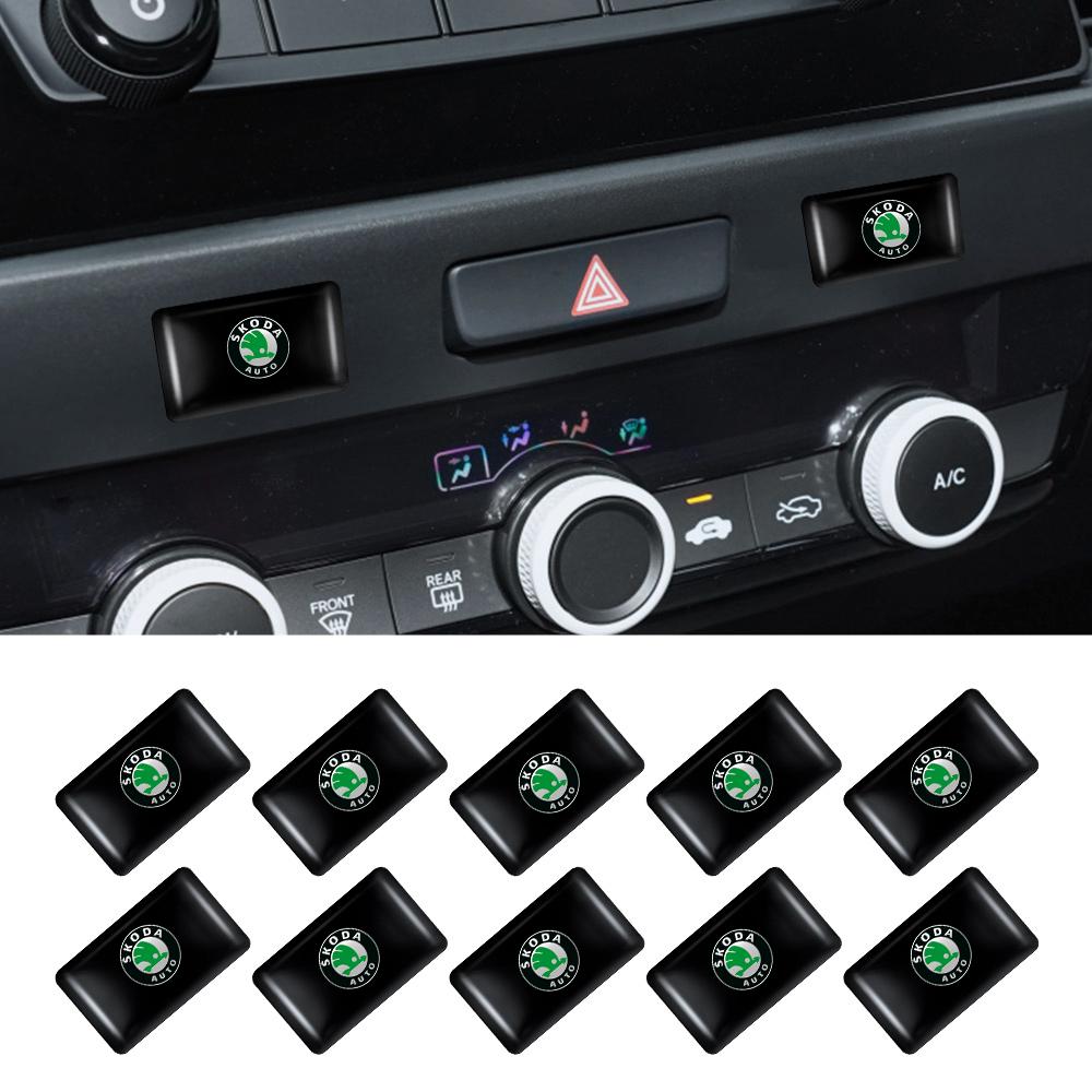 3D Epoxy Car Styling Decal Emblem Interior Decoration Sticker Auto Accessories For Skoda Octavia Fabia Scala Rapid Kamiq Kodiaq agh399