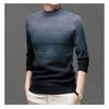 Men Round Neck Long Sleeve Mid Thickness Casual Knitted Sweater Pullover For Middle Aged Dad