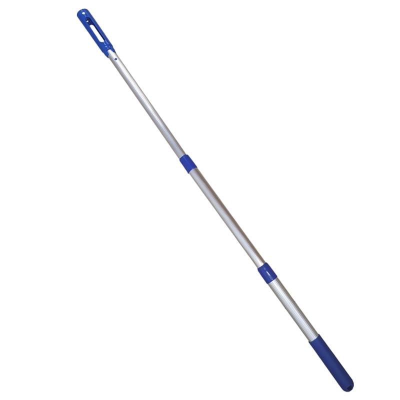 Aluminum Pool Cleaning Poles 3 Section Extendable Handle Rod Adjustable Length Suitable for Skimmer & Brush Attachments
