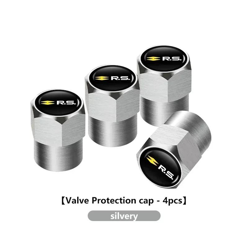 Hub Caps New 4Pcs Car Wheel Tire Valve Caps Air Stem Covers Accessories For Renault RS Megane 2 3 Twingo Clio Talisman Captur Tr