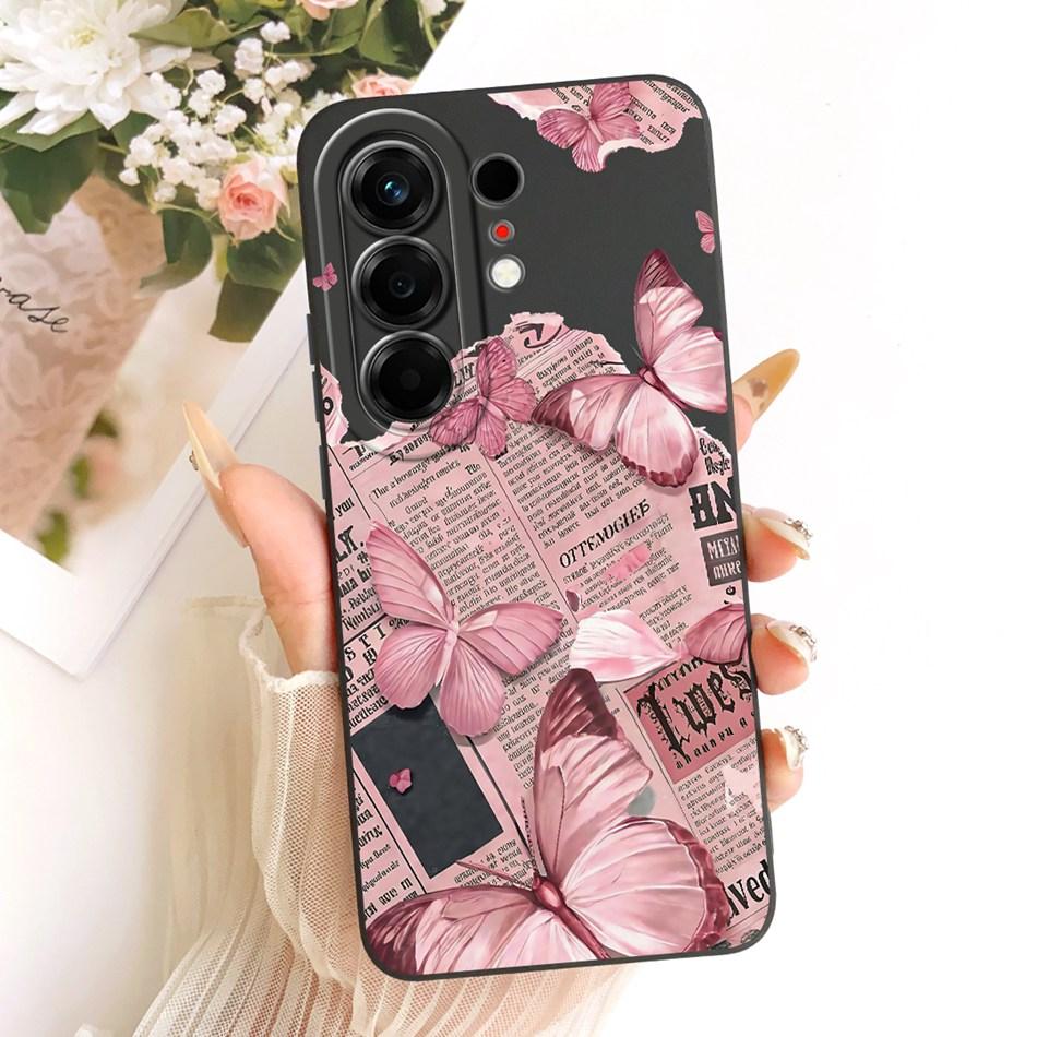 For Tecno Camon 50 4G 2026 Cute Cat Flower Cartoon Phone Case For Tecno Camon50 4G Shockproof Soft Silicone Covers Bumpers