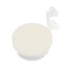 Aquarium Air Refiner High Dissolved Quiet Adjustable Fish Tank Nano Air Stone Disc with Double Suction Cups L White
