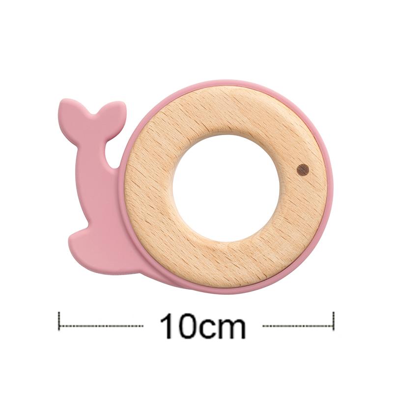 1Pcs Baby Teether Toy Cartoon Dolphin Shape Silicone Teether For Baby Chewing Teething Toy Kids Sensory Educational Toy