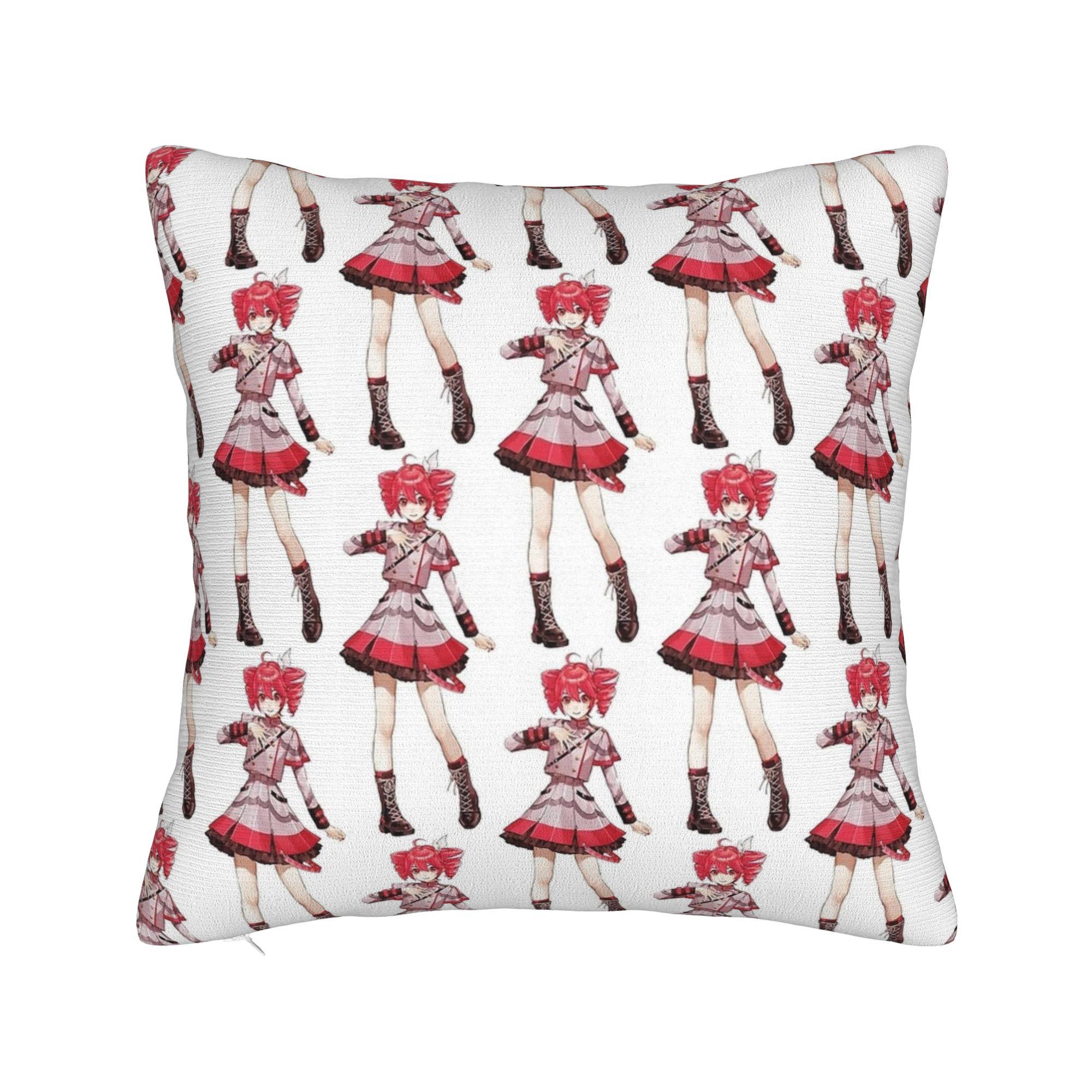 

Pillow Cover Pearto Poteto Anime Kasane Teto Virtual Singer Cushion Cover Fashion Pillow Case For Living Room Chair Pillowcases 30x30cm 12x12in