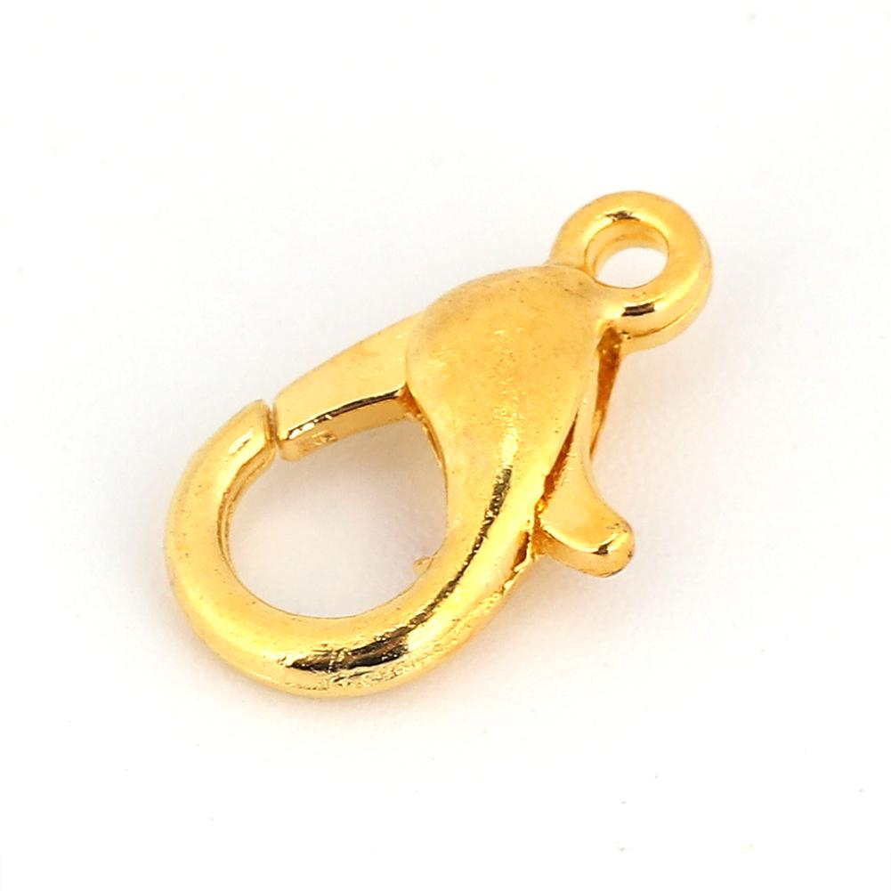 490Pcs/Box Alloy Jewelry Findings Making Earring Necklace Bracelet Kit (Gold)