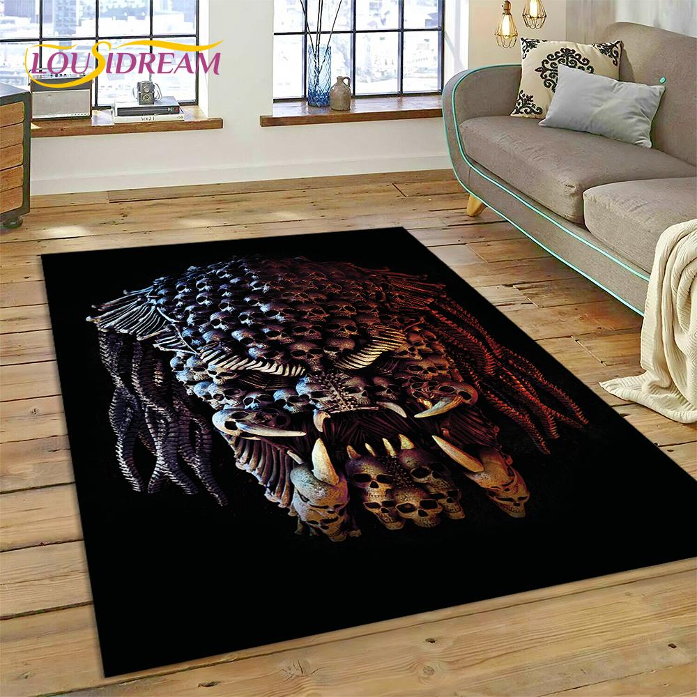 AVP Alien Vs 3D. Tappeto Tappetino Gioco Predator per Casa Soggiorno Camera da Letto Divano Zerbino Decorazione, Tappeto per Area Bambini Tappetino Antiscivolo Regalo