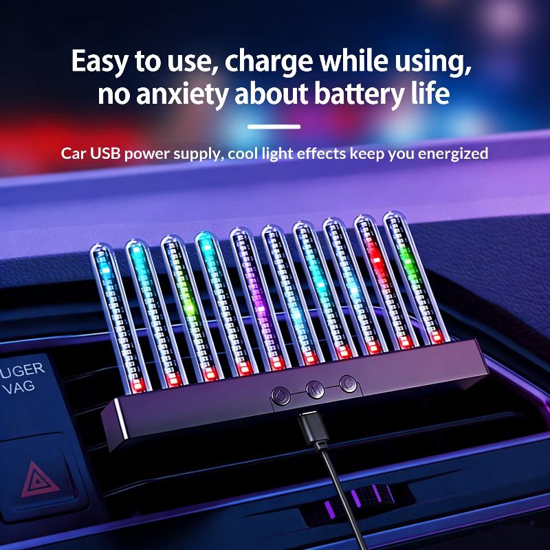 Sound Activated RGB Ambient Light Dynamic Gradient LED Strip for Car Interior Home Party Room Decor