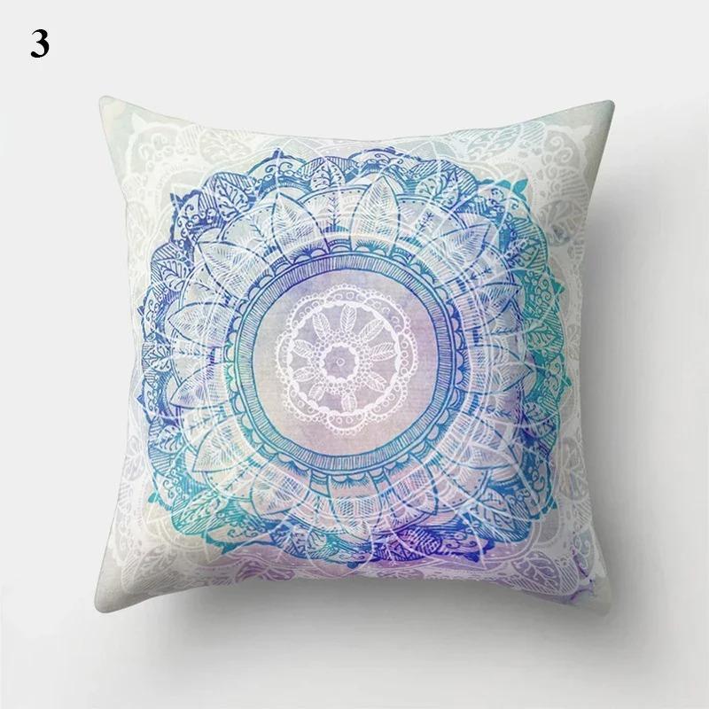 Simple Green Plant Cactus Pillowcase Geometric Line Floral Pattern Cushion Fresh Ins Style Home Sofa Decorative Pillow