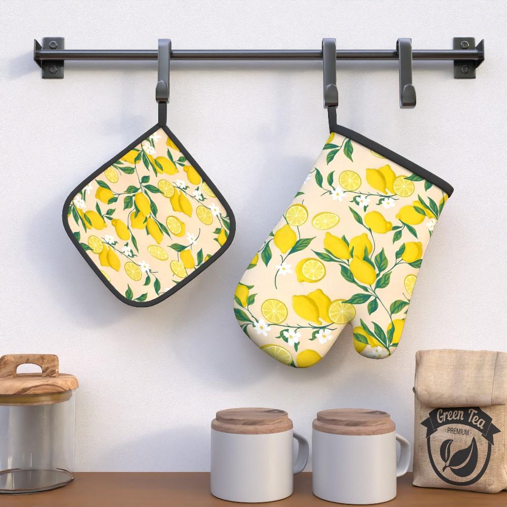 2PS Lemon-Themed Oven Mitt2PS & Pot Holder2PS - Heat-Re2PSi2PStant Non-2PSlip 2PSuitable for Cookin