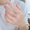 Purple Gold Car Flower Gypsy Ring Retro Wide Version Rose Gold Plated Hollow Ring Jewelry For Women